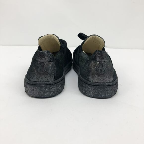 NATURINO Girls Slip On Shoes EU 32 US 1 Black Knotted Velvet Sparkle Flat NWOB - Picture 6 of 10